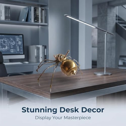 Steampunk Golden Spider 3D Metal Puzzle Model : 160+ Parts Mechanical DIY Assembly Kit Level 3/5 3 H Build Time Desk Decor Birthday Gift for Adult Collectors (Golden Spiders) - style: Golden Spiders