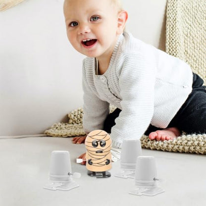 Toyvian Clockwork Robot Movement DIY Wind up Toy Mechanism for Kids Handcraft Projects Clear Visible Mini Movement for Walking Robot Toys 1.77 X 1.77 X 1.37 in 8 Pack