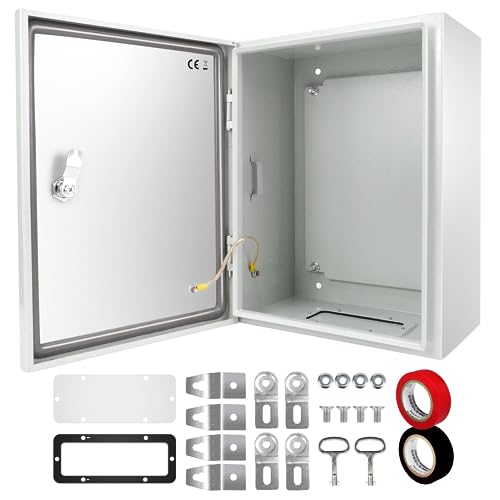 TOCRETOARE Outdoor Electrical Junction Box, 20 x 16x8'' NEMA 4X Enclosure Box, Wall Mounted IP66 Waterproof & Dustproof Lockable Metal Junction Box - size: 20"x16"x8"