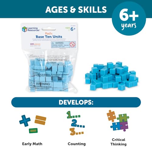 Learning Resources Plastic Base Ten Units - style: Base Ten Units