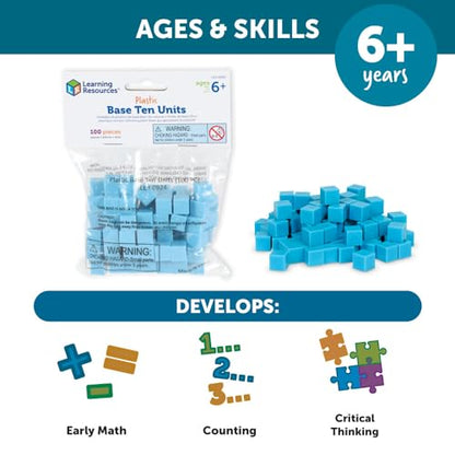 Learning Resources Plastic Base Ten Units - style: Base Ten Units