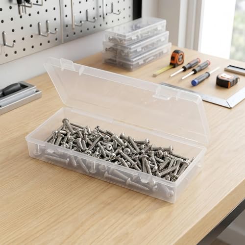 LJY 10 Clear Rectangular Plastic Boxes, 6.1 x 2.6 x 1.2 in for Beads - color: Transparent, size: 6.1 x 2.6 x 1.2 inch
