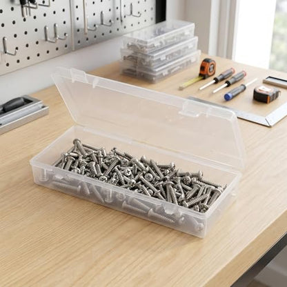 LJY 10 Clear Rectangular Plastic Boxes, 6.1 x 2.6 x 1.2 in for Beads - color: Transparent, size: 6.1 x 2.6 x 1.2 inch