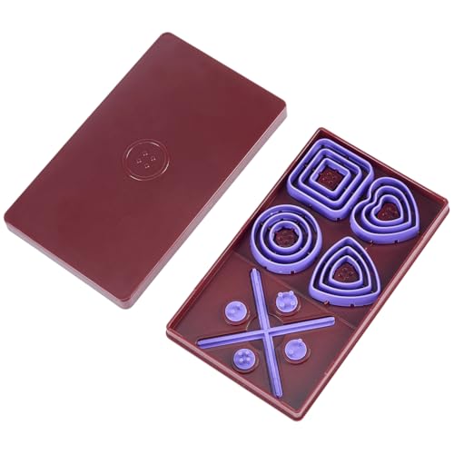CRASPIRE Polymer Clay Button Kit Cover Button Kit Tool Purple ABS Plastic Ring Square Triangle Heart Cross Centered Symmetrical Snaps Box Toolkit Set for Sewing Fabric Clothes Crafts DIY Making