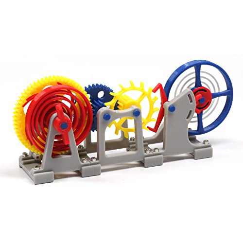MagicTech 3D Printing Making Tourbillon Escapement Structure Clock Imitation Movement Model Wind-up by Toy Models JY09 - size: 9.84 x 1.57 x 3.93 Inch