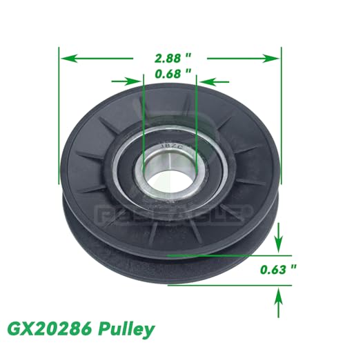 GX20286 and GX20287 Idler Pulleys, UC30568 John Deere Drive Belt - size: 1xGX20286+1xGX20287+1/2x89