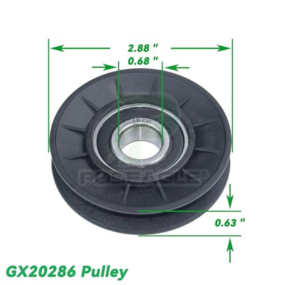 GX20286 and GX20287 Idler Pulleys, UC30568 John Deere Drive Belt - size: 1xGX20286+1xGX20287+1/2x89