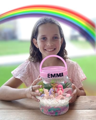DIY Fairy & Unicorn Light-Up Terrarium Kit Arts and Crafts for Girls 3-12 - style: Fairy & Unicorn