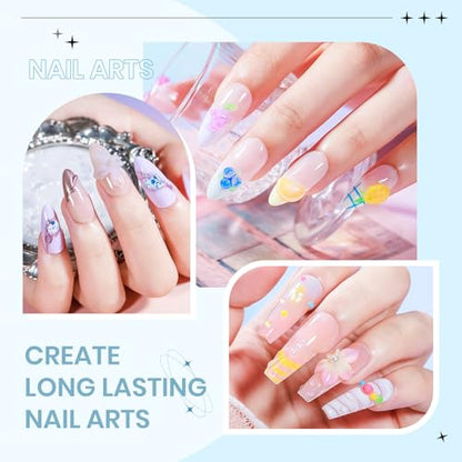 Sculpting Gel for 3D Nail Art Gel Non Stick Hand Solid Builder Gels - color: Clear&Pink&Nude