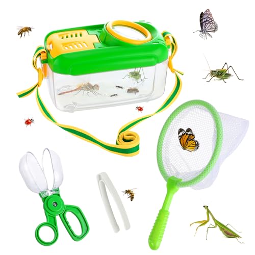 Biubee Bug Catcher for Kids, Bug Catching Kit Gifts with Butterfly Net Toys - color: Green