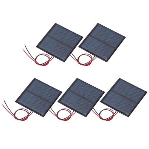 MECCANIXITY 5 Pcs 3V 0.375W 125mA Mini Solar Panels with 2 Cable - style: 3V 0.375W 125mA