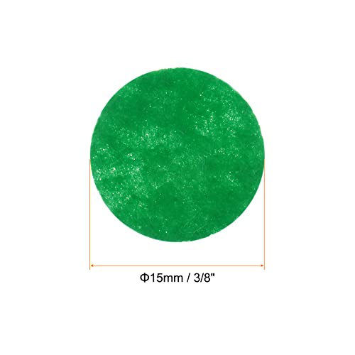 HARFINGTON 100pcs Round Felt Circles, 15mm 5/8" Pre Cut Felt Craft Pads Non-Woven Mini Felt Fabric Circles for DIY Sewing Handcraft Cut Projects Craft Finishing, Green - color: Green, size: 15mm