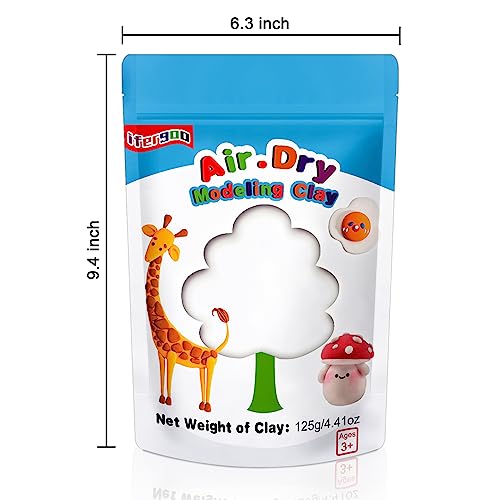 ifergoo 125g Foam Magic Modeling Clay, 4.41 oz White Air Dry Clay for Kids - color: 1 Color (White)