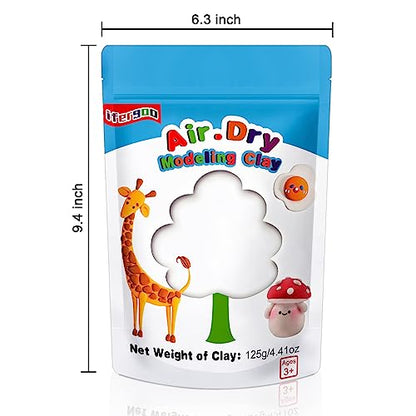 ifergoo 125g Foam Magic Modeling Clay, 4.41 oz White Air Dry Clay for Kids - color: 1 Color (White)