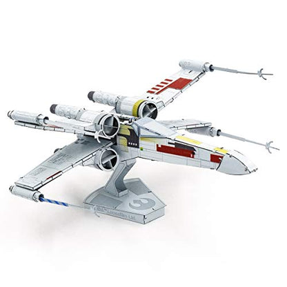 Metal Earth Puzzle 3D X-Wing Starfighter Metal Puzzle Star Wars Building Model Kits for Adults Challenging Level 5.49 X 11.61 X 5.41 Cm