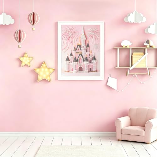 SuuTang 5D Castle Diamond Pearl Art Painting Kits for Adults,13.8x17.8 inch - color: CASTLE 01