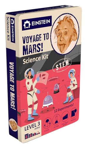 Einstein’s “Voyage to Mars Science Kit for Kids. STEM for Boys & Girls Aged 8 and Above. 12 Exciting Experiments Inside. Detailed Picture Guide Included. - color: Red