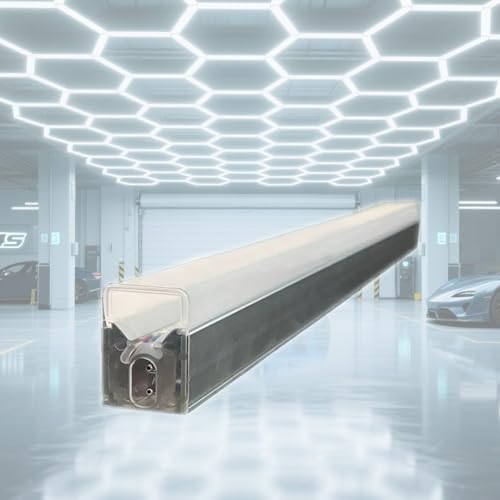 Hexagon LED Garage Light Bar Accessories – 2 Pack Light Tubes, DIY Modular Honeycomb Lighting System Replacement Parts - size: Light Bar 2PCS