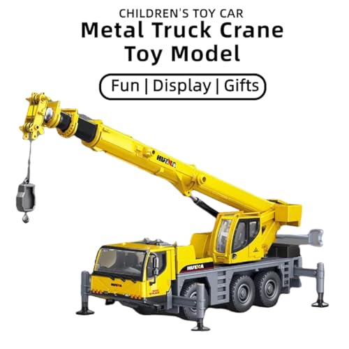Construction Toy All-Metal Truck Crane Model Die Cast 1:50 Scale - Highly Detailed, Perfect for Collectors and Display, Durable Alloy Material, Ideal Gift - style: Truck Crane model