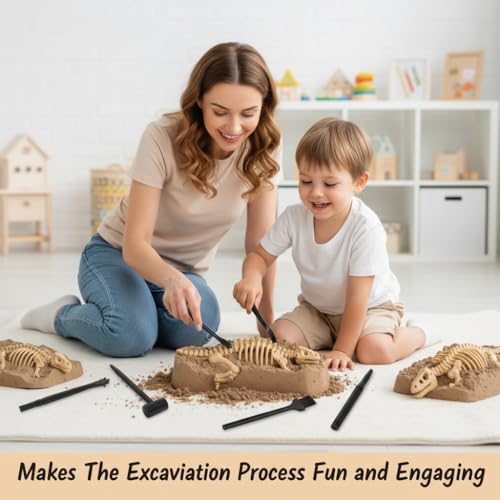 10 Sets Mini Dig Kit: Dinosaur Eggs Digging Hammer Chisel Brush Archaeological Science Excavation Tool Kit (Pack of 3) - size: 11.00X2.20X0.80CM (Pack of 3)