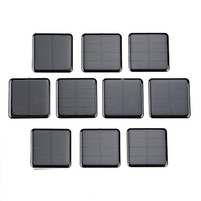 10pcs Mini Monocrystalline Solar Cells Solar System Kit 50mm X 50mm/1.96" X 1.96" 2V 160MA for DIY Charge Solar Panels