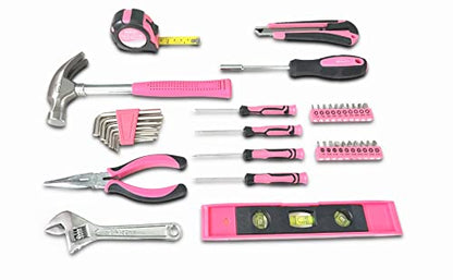 Apollo Tools 39 Piece General Household Tool Set, Pink DT9711P - color: Pink, size: 39-Piece (with Long Nose Pliers + Wrench)