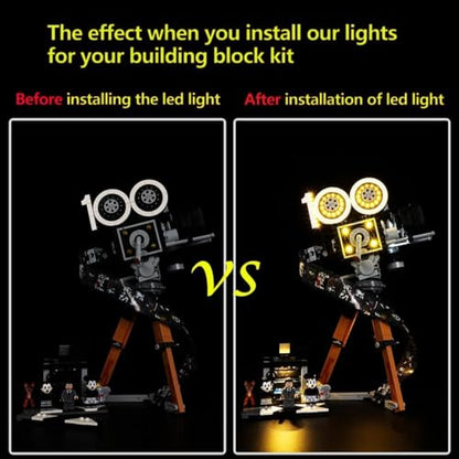 BrickSoul Light Up Kit Compatible with Lego Camera 43230 Building Bricks Set, Lighting Kits Compatible with Camera Building Bricks Set, Lights Only (Not Included 43230 Model), Classic Version