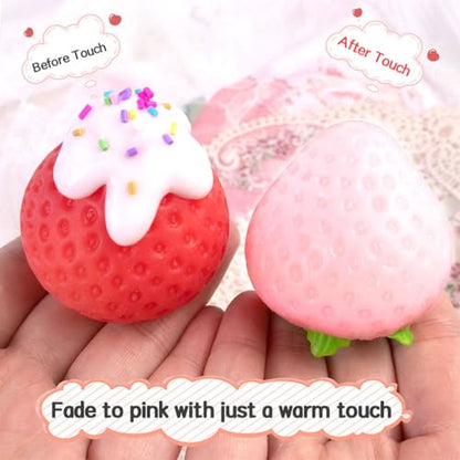 Strawberry Taba Squishy Kit Mold+Silicone Gel+Powder - color: Strawberry