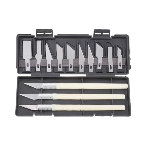 SUPVOX Craft Hobby Knife Set with Non-Slip Handles, 13 Pcs