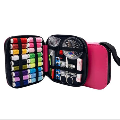 86pcs Sewing Kit with Pink Case,Marcoon Needle and Thread Kit with Sewing Supplies and Accessories for Kids,Adults,Beginner,Home,Travel,Emergency Including Scissors,Measure Tape,Needle Threader - color: Pink-86pcs