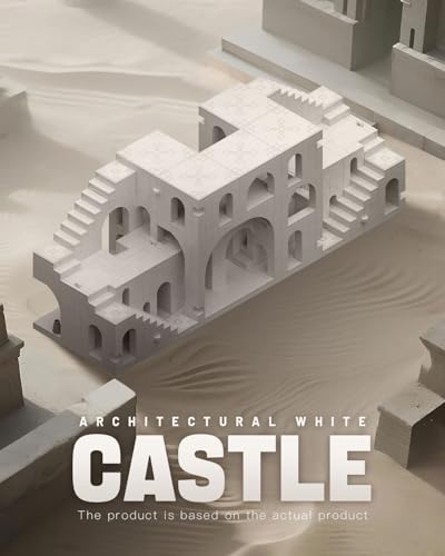SEMKY White Castle Building Blocks Se, (1170+Pieces) Gifts for Kid and Adult
