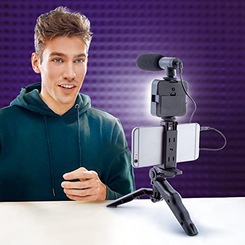 Canal Toys New Studio Creator Podcast & Vlogging Kit – Record Your own podcasts and Vlogs Like Your Favorite influencers! Fold-up Tripod, LED Light & Microphone. Ages 8+ - style: Podcast & Vlogging Kit