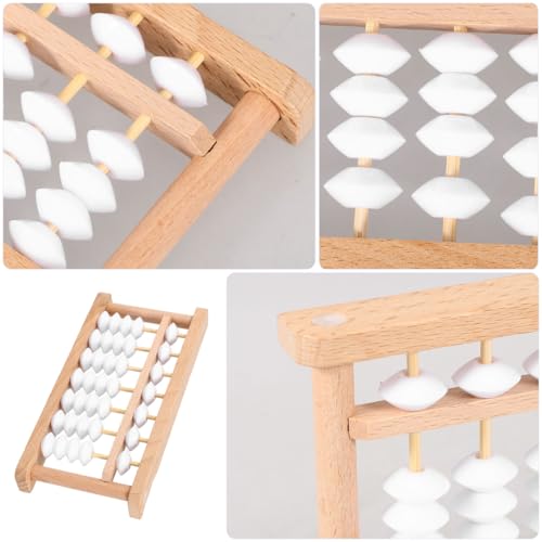 Toddmomy Wooden DIY Abacus 7-Column Learning Abacus for Kids Math Chinese Bead Counting Tool Portable Arithmetic Practice for Early Education Students Home or Classroom Use