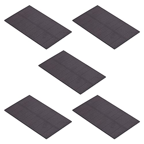 Fielect 5pcs 5V 1W Solar Panel Polysilicon Mini Solar Cells DIY Electric Toy Materials for Battery Power LED 107mmx61mm - size: 5V 1W