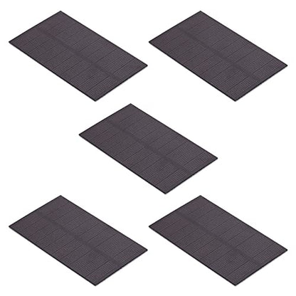Fielect 5pcs 5V 1W Solar Panel Polysilicon Mini Solar Cells DIY Electric Toy Materials for Battery Power LED 107mmx61mm - size: 5V 1W