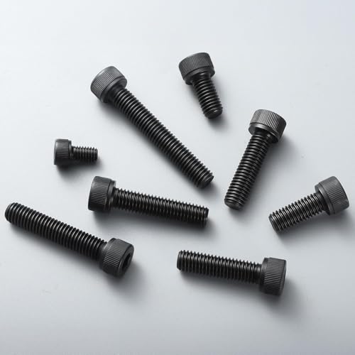 290Pcs M5 Screws Assortment Kit,Hex Socket Head Cap Screws Bolts Nuts Washer Set,12.9 Grade Alloy Steel,Black Oxide M5 x 8/10/12/16/20/25/30mm,for 3D Printer,DIY Project - size: M5 290PCS Socket Black