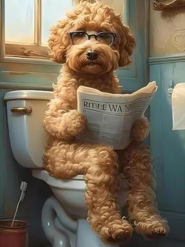 Diamond Art Kits for Adults,funny Dog Square Diamond Painting Kits 12x16in - color: DP02999