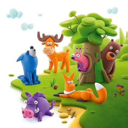 HEY CLAY Modeling Air-Dry Clay Kit for Kids Creative Gift Age 3+ (3 cans) - color: Bear