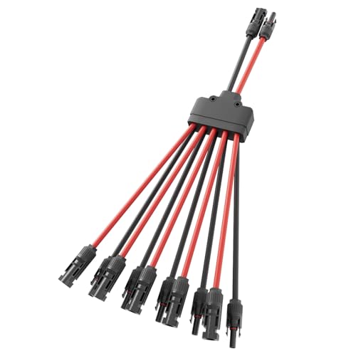 Solar Panel Connector 10 to 2 Solar Y Branch Connectors PV Panels Parallel Connectors Kit Adapter Waterproof Wire Plug Tool for Solar Panel(1 Pcak MF/FFFFFMMMMM) - color: 1 Pack, size: 10 to 2