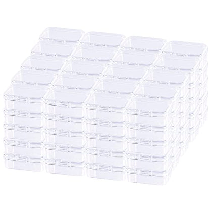 Mini Clear Plastic Storage Containers, 2.56x1.77x0.79 inch - size: 2.56 x 1.77 x 0.79 inch