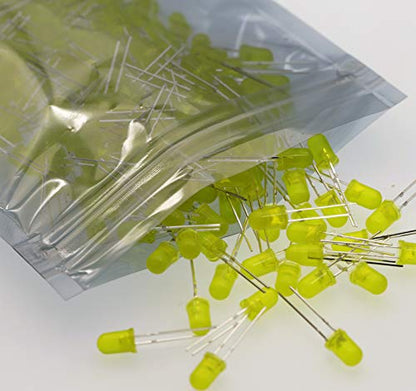 100pcs Ultra Bright 5mm LED Light Emitting Diode Diffused Yellow - color: 5mm Yellow 100pcs