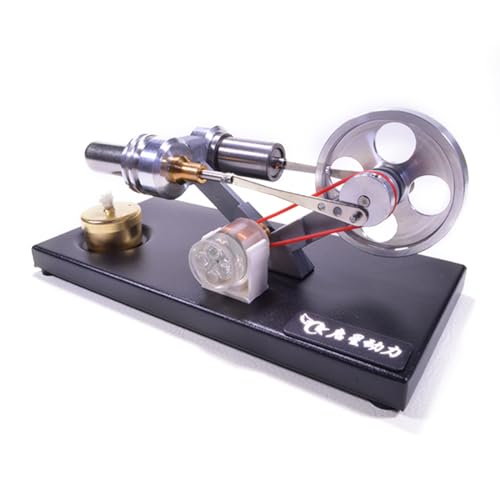 Stirling Engine Model Kit, DIY Assembly Metal Cylinder Stirling Engine Kit Generator Heat Sterling Engines Building Set with 4 LED Lights/Base, Christmas Birthday Gift - style: Type 1