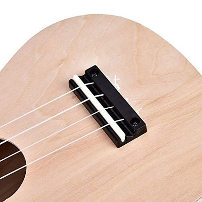 Eujgoov 21inch Basswood 4 String DIY Ukelele Build Your Own Ukulele Kit Wooden Ukulele Painting