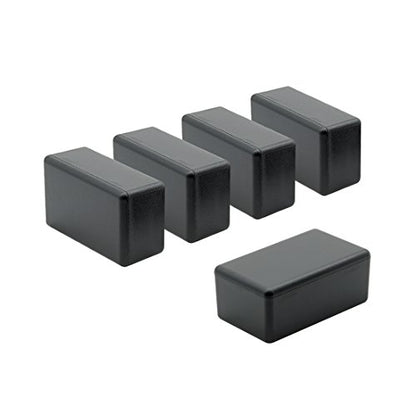 LeMotech 5Pcs ABS Plastic Electrical Project Case Power Junction Box, Project Box Black 2.4 x 1.4 x 1.0 inch (61 x 36 x 25 mm) - size: 2.4" x 1.4" x 1.0"(5pc)
