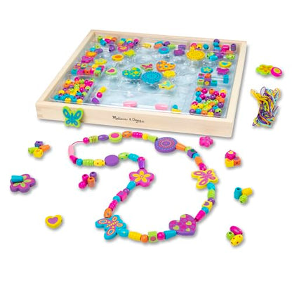 Melissa & Doug Created by Me! Bead Bouquet Deluxe Wooden Bead Set with 220+ Beads for Jewelry-Making Kits for Kids 4+ - FSC Certified