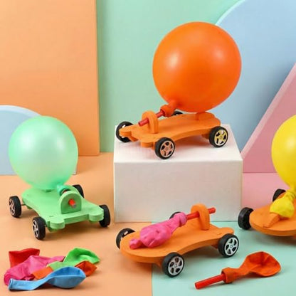 Shappy 12 Sets Car Balloon Powered Racers Balloon Launcher & Powered Car Set Fun Party Gifts Fun Educational Assembly Kit Birthday Party Prizes Presents Easy Science Experiment (Multicolor) - color: Multicolor