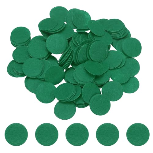 PATIKIL Round Felt Circles for Crafts 20mm/0.79" Pre Cut 200Pcs - color: Green, size: 20mm