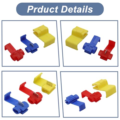 150 Pcs Quick Splice Wire Connector Assortment, 22-10 AWG - size: Kit-150