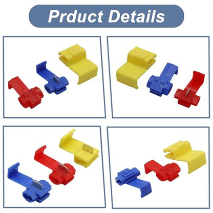 150 Pcs Quick Splice Wire Connector Assortment, 22-10 AWG - size: Kit-150