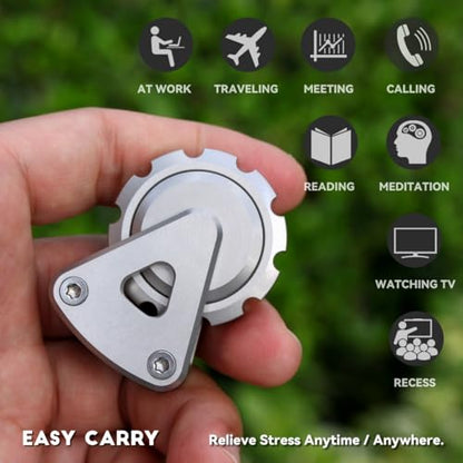 Pocket Ferris Wheel Fidget Toys Adults, 2 in 1 Desk Spinner